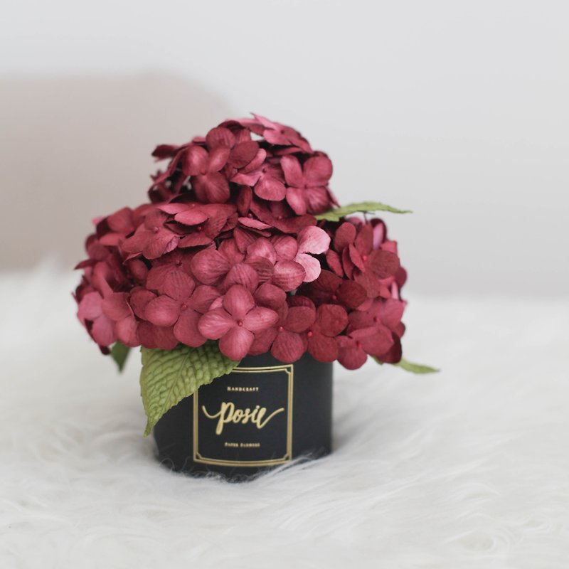 Red Wine Hydrangea - Girlfriend Collection Aromatic Small Gift Box - 香薰/精油/线香 - 纸 红色