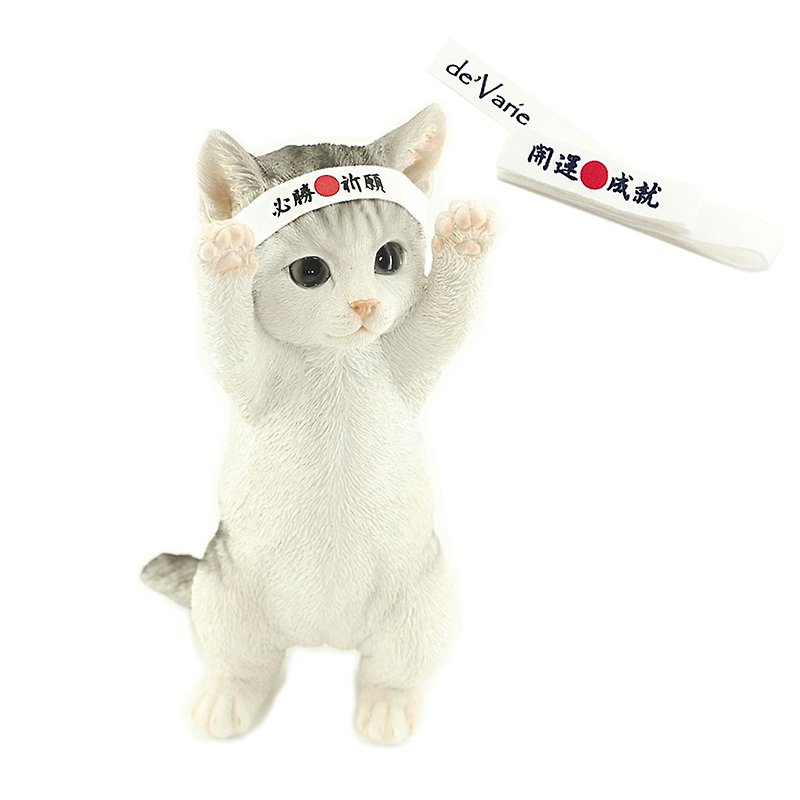 デバリエ ca73【正規品】猫の置物 サバトラ レジン製 ギフト かわいい 誕生日プレゼント - 摆饰 - 树脂 白色