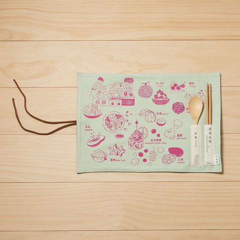 餐垫(含餐具)/美味台湾_水果/莓果紫 - 餐垫/桌巾 - 棉．麻 紫色