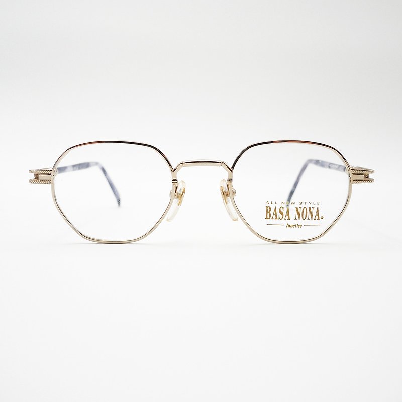 梦露眼镜店 / 日本22K金六角眼镜框 no.A15 vintage - 眼镜/眼镜框 - 24k 金 金色