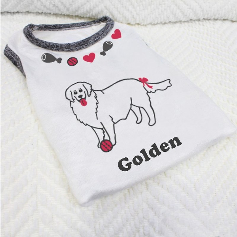 [毛孩姓名订做款] 黄金猎犬 公主款 Golden Retriever Girl 反光衣(毛孩款) - 衣/帽 - 棉．麻 多色