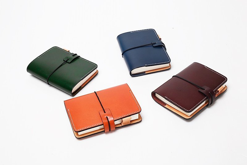 新款AMEET色colour系列植鞣革64k便携口袋笔记本 4色 - 笔记本/手帐 - 真皮 橘色