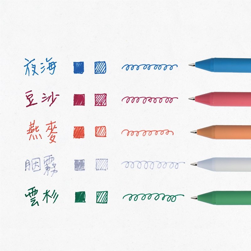KACO - PURE 书源 0.5中性笔 莫兰迪 5色5支装 - 其他书写用品 - 其他材质 粉红色
