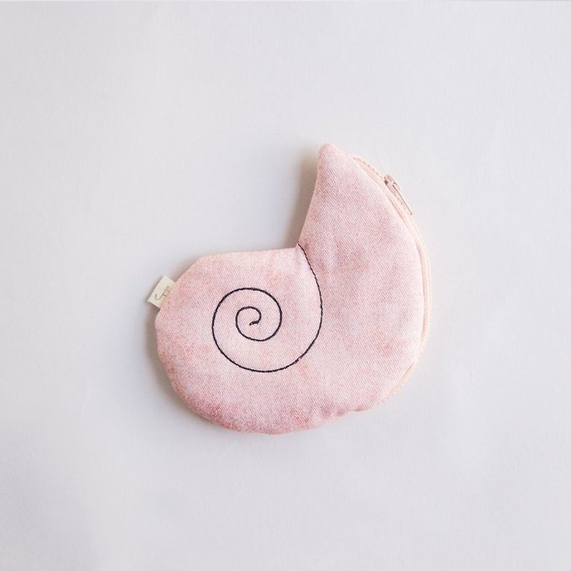 日本海粉色贝壳 收纳小袋 | Don Fisher - 零钱包 - 棉．麻 粉红色
