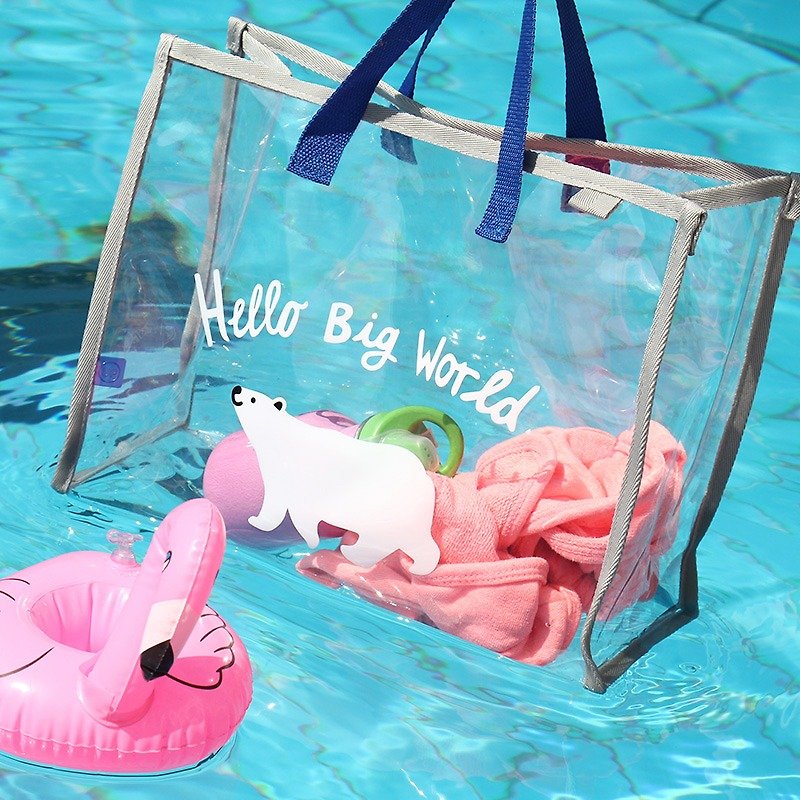 UPICK原品生活 PVC手拎游泳包便携衣物收纳包时尚透明沙滩包 - 化妆包/杂物包 - 塑料 