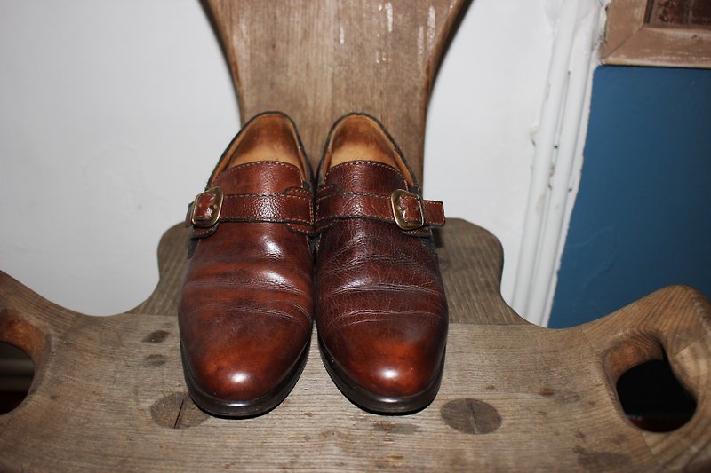 S110(Vintage)意大利制咖啡色皮鞋(24~24.5cm)(Made in Italy)Size:39 - 女款休闲鞋 - 真皮 咖啡色