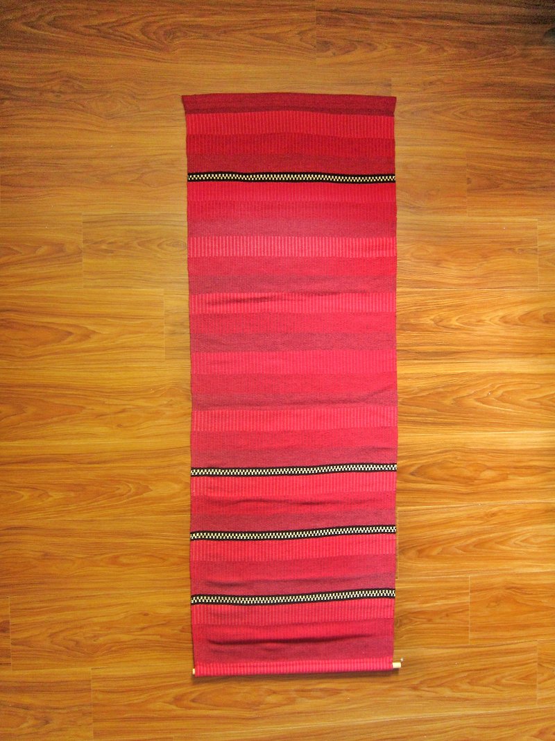 芬兰桃红紫毛线密织挂毯 - 摆饰 - 棉．麻 红色