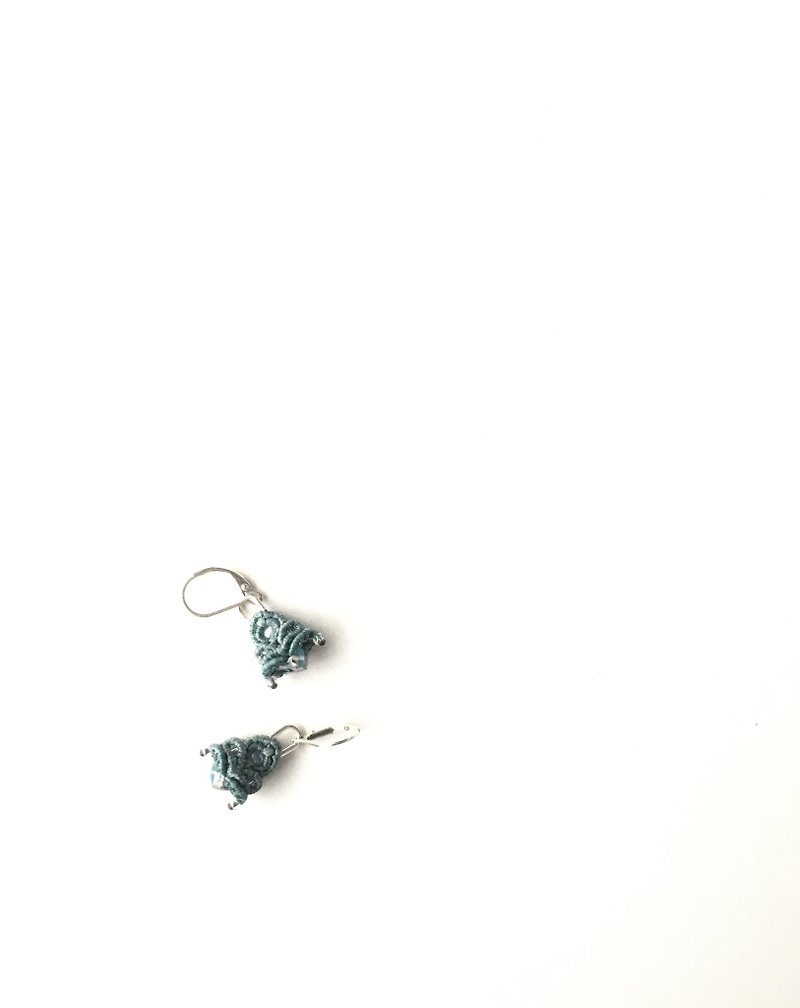 古风 蜡线编织 水晶耳环 - 耳环/耳夹 - 水晶 