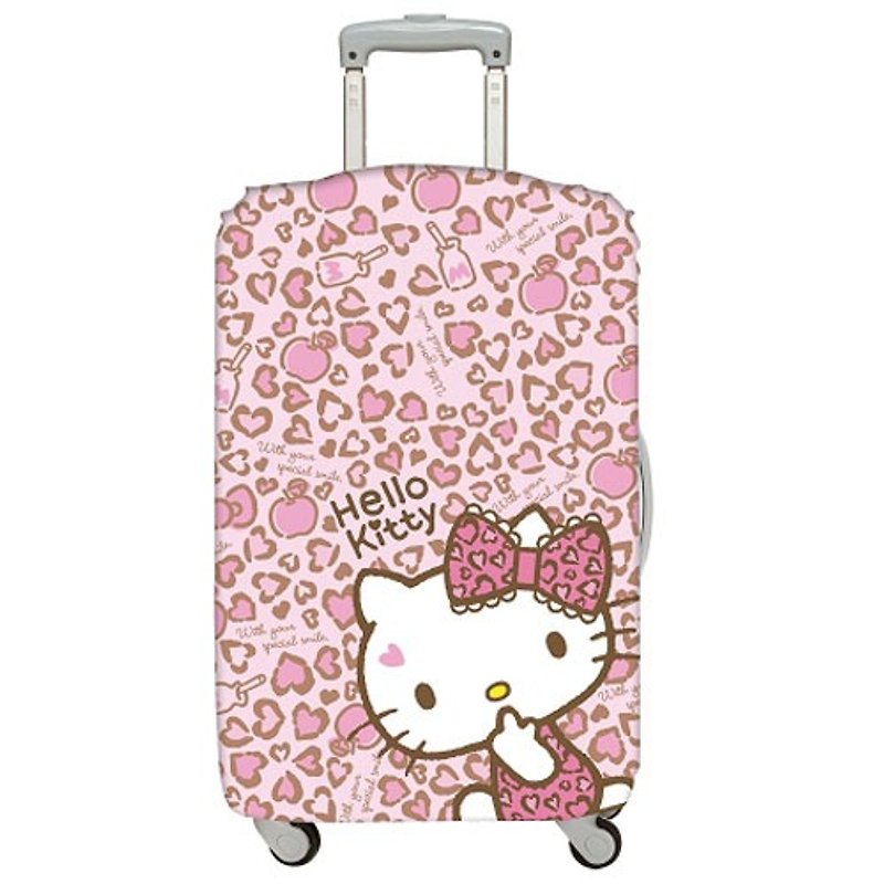 LOQI 行李箱外套│Hello Kitty 豹纹M号 - 行李箱/行李箱保护套 - 其他材质 粉红色