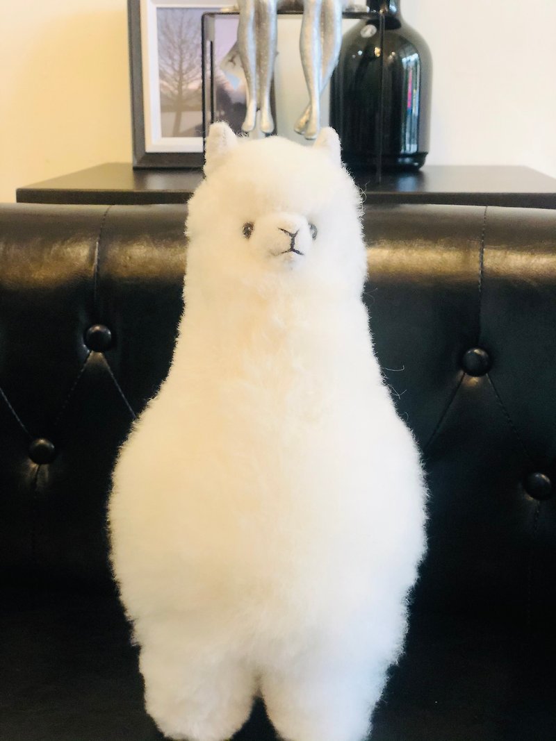 秘鲁100%羊驼毛羊驼玩偶 (33cm) - 玩偶/公仔 - 其他材质 白色