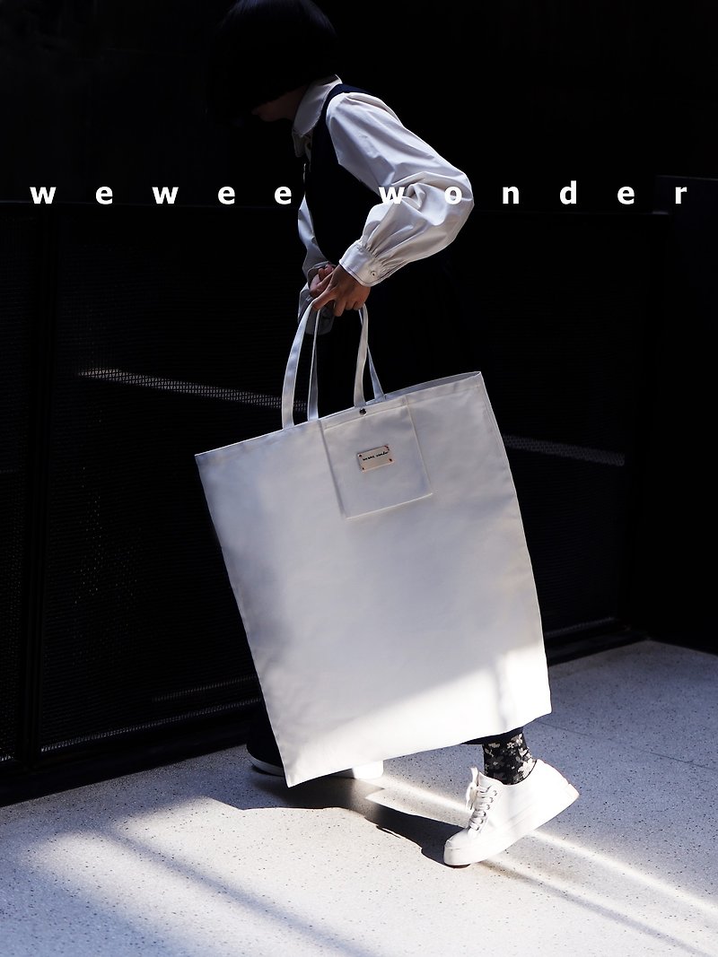 超大帆布包#057 - 手提包/手提袋 - 棉．麻 白色
