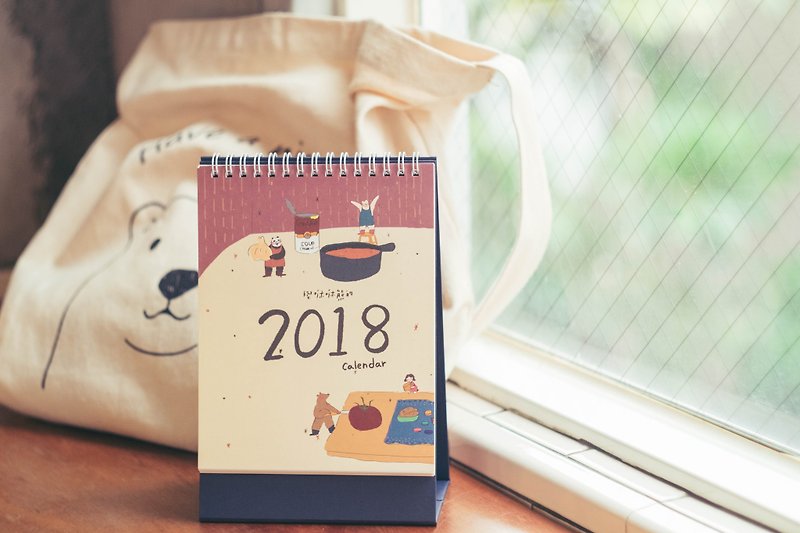 2018年桌历　与咻咻熊的“好好食刻” - 年历/台历 - 纸 