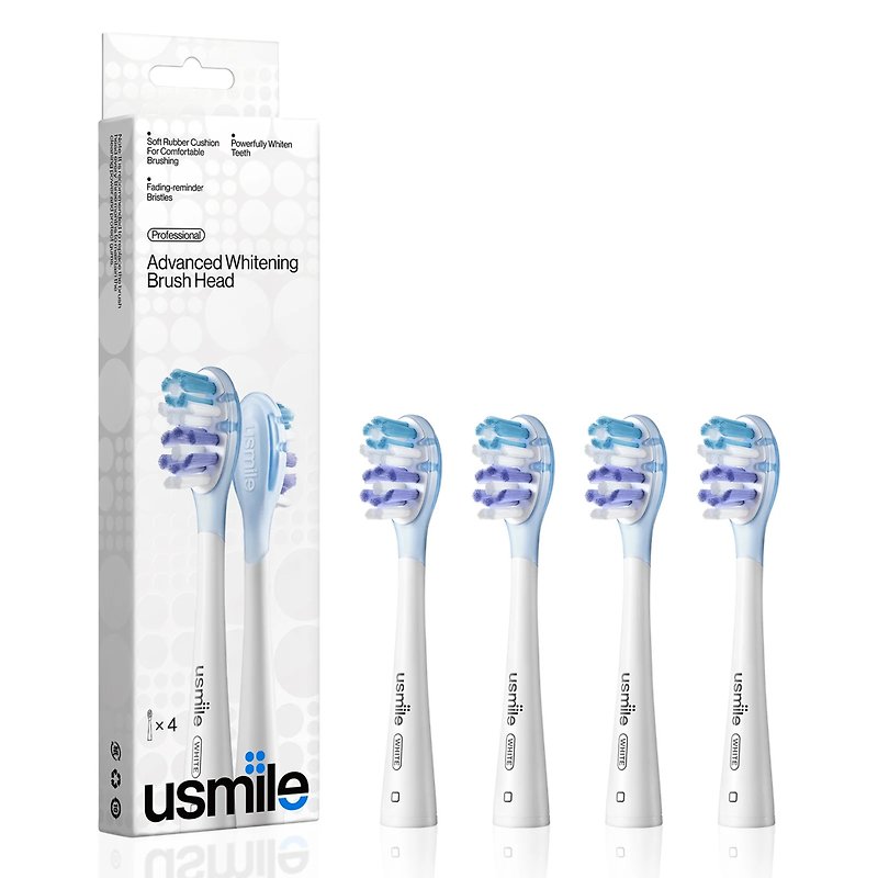 usmile 缓震亮白刷头 (4支装) - 牙刷/口腔清洁 - 其他材质 