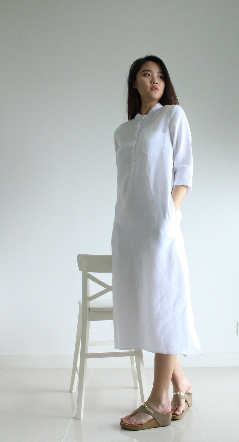 Made to order linen dress / linen clothing / long dress / casual dress E18D - 洋装/连衣裙 - 亚麻 