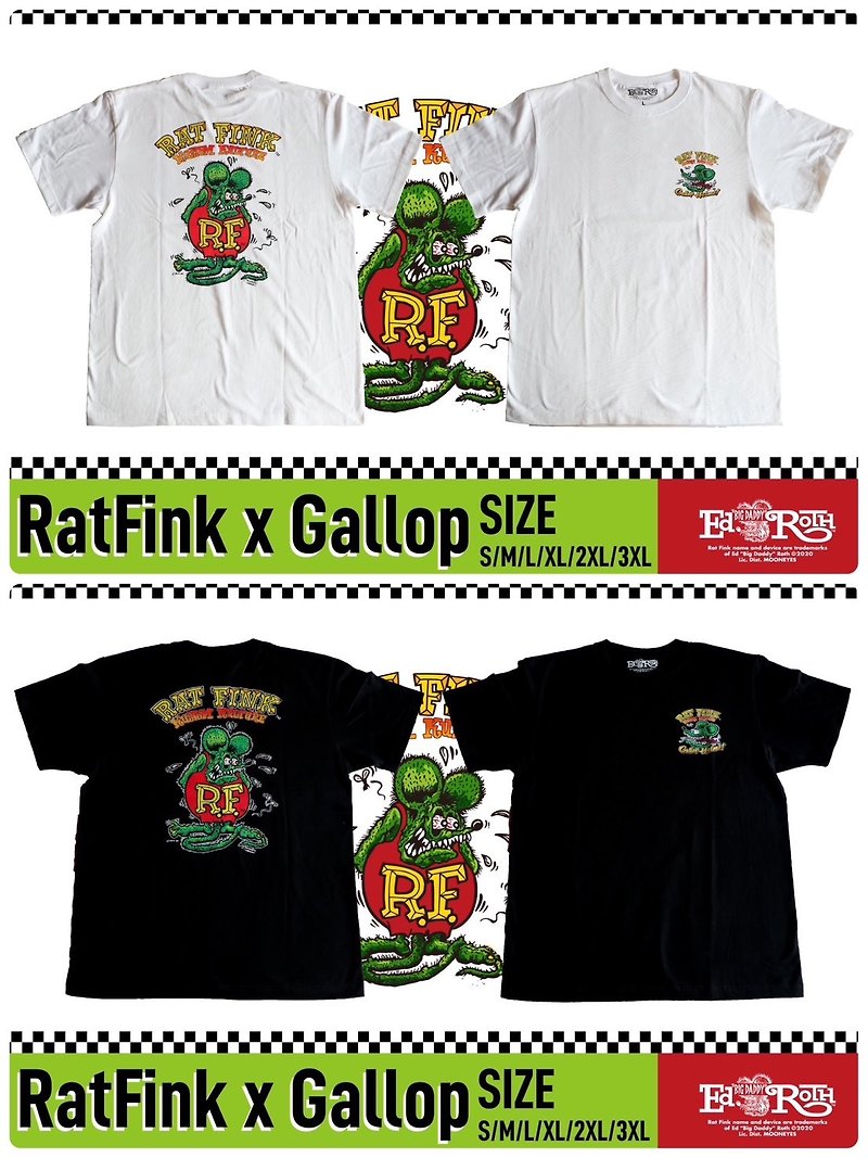 RATFINK x GALLOP 短袖上衣 T-shirt 两色可选购 - 女装 T 恤 - 棉．麻 