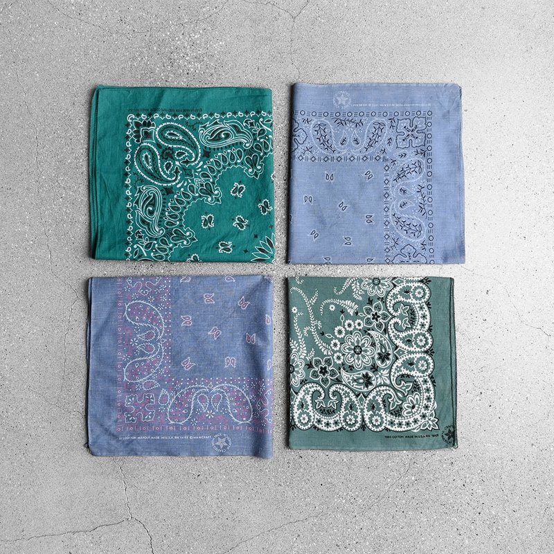 Vintage Bandana 美式方巾 / Vintage 台北古着店 - 手帕/方巾 - 棉．麻 多色