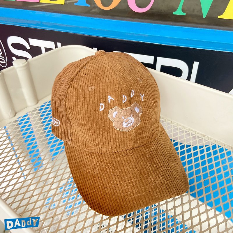 Daddy Cap Bear Brown - 帽子 - 其他材质 咖啡色