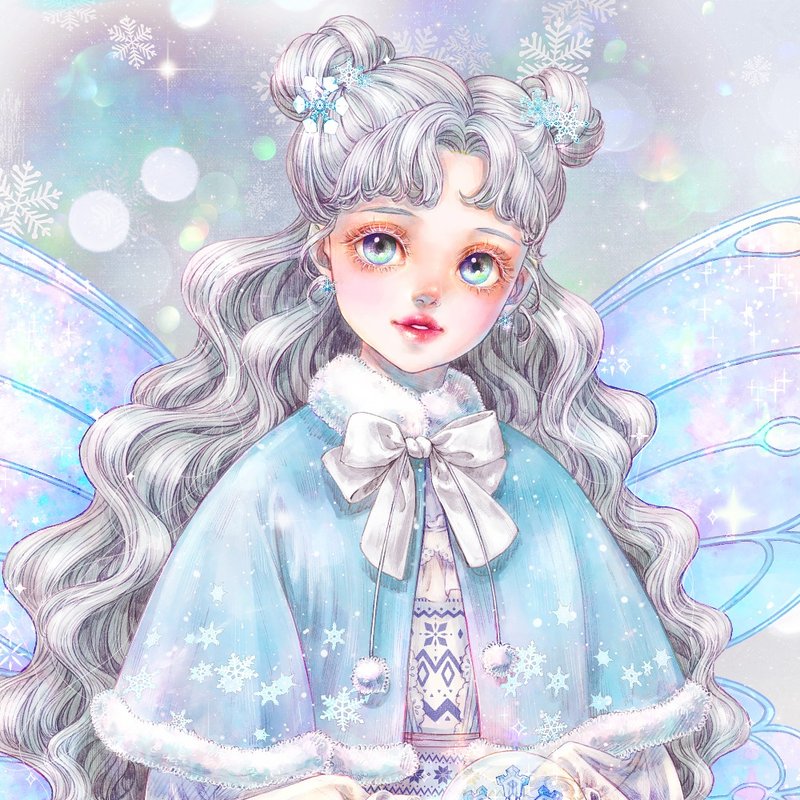 Snowflake fairy stickers (8color) - 贴纸 - 纸 