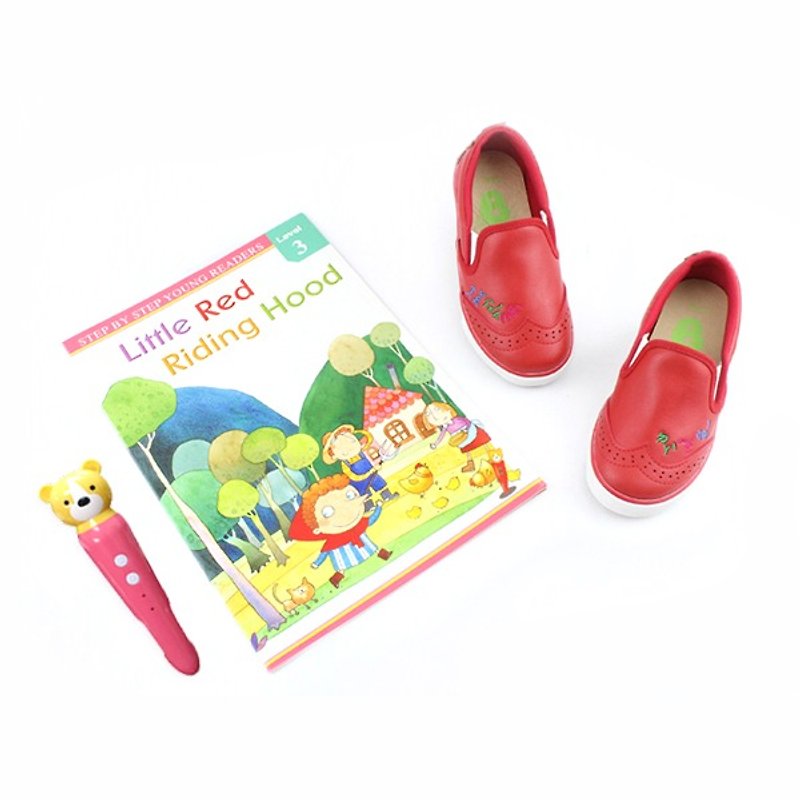 故事牛津鞋 – 红色小红帽与大野狼(超值组合鞋+套书) - 童装鞋 - 其他材质 红色