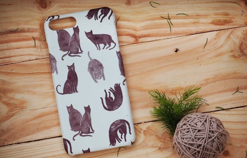 iphone case print high quality with cat action - 平板/电脑保护壳 - 塑料 卡其色