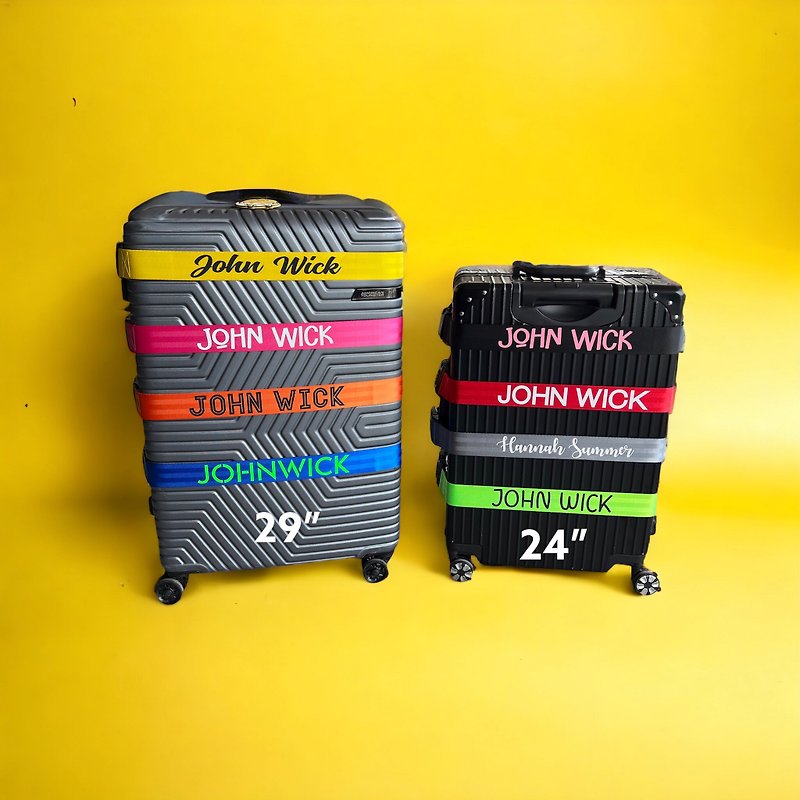 Personalised Luggage strap, Luggage Strap, Travel Belt, Security Luggage Strap, - 行李箱/行李箱保护套 - 尼龙 黑色