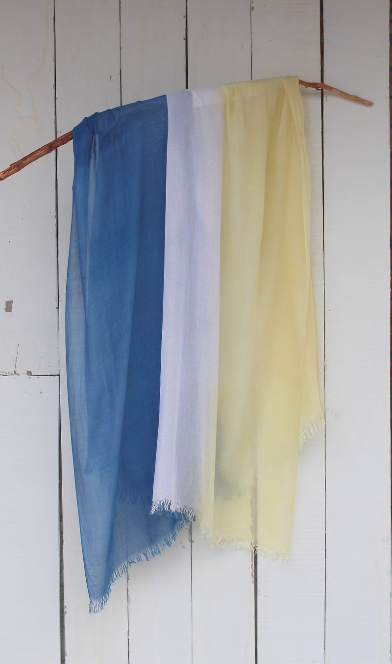 自在染isvara 蓝染纯棉围巾  纯粹系列 流动 - 丝巾 - 其他材质 蓝色