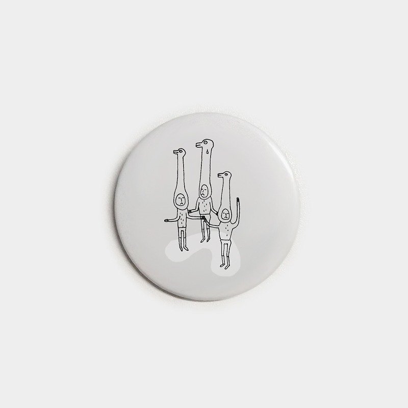 JinJin 徽章/磁铁-耳朵卫生(5.8cm) - 徽章/别针 - 其他金属 灰色