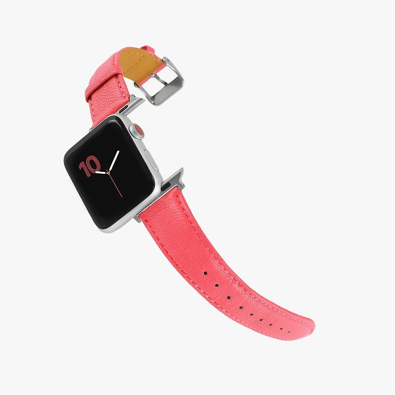 定制化礼物 意大利真皮革表带Apple Watch 桃红色_01378 - 表带 - 真皮 粉红色