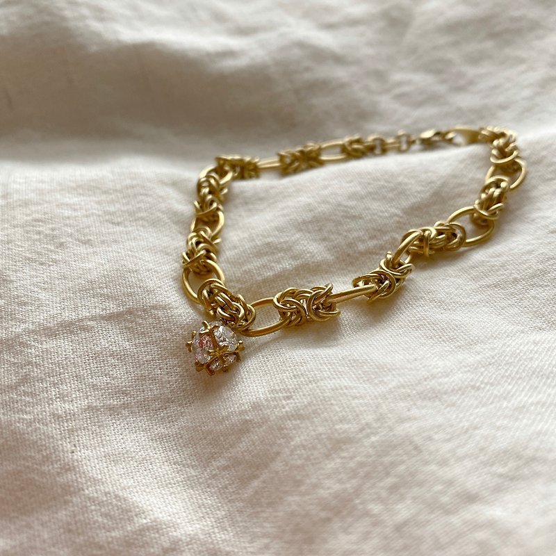 罗曼史-锆石 黄铜手环 - 手链/手环 - 铜/黄铜 金色