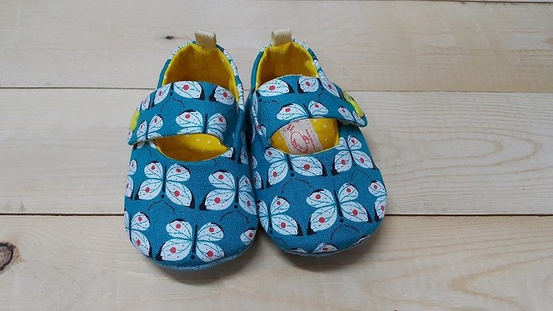 蝴蝶飞飞 宝宝学步鞋(12cm)【S160202】 - 童装鞋 - 棉．麻 蓝色