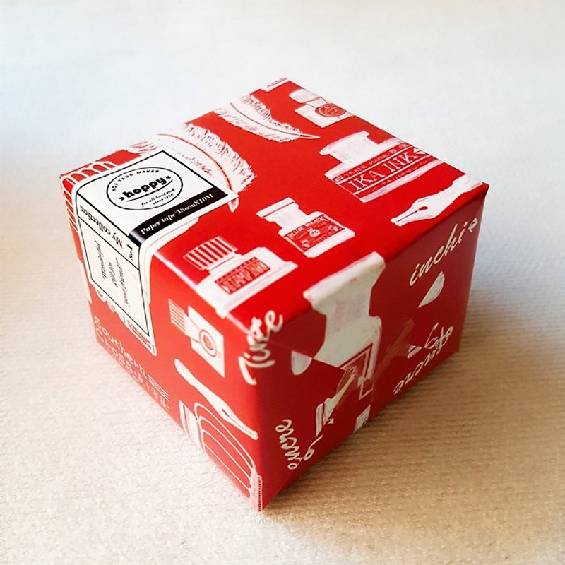 【定制化商品】Mini Box-INK RED / 文具赏 墨水红 - 纸胶带 - 纸 