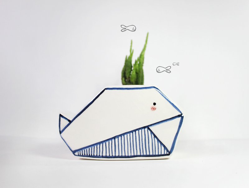Whale plant pot - 植栽/盆栽 - 瓷 蓝色