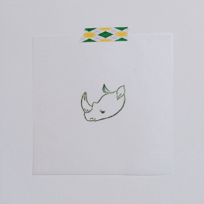 犀牛 手工印章 - 印章/印台 - 橡胶 白色