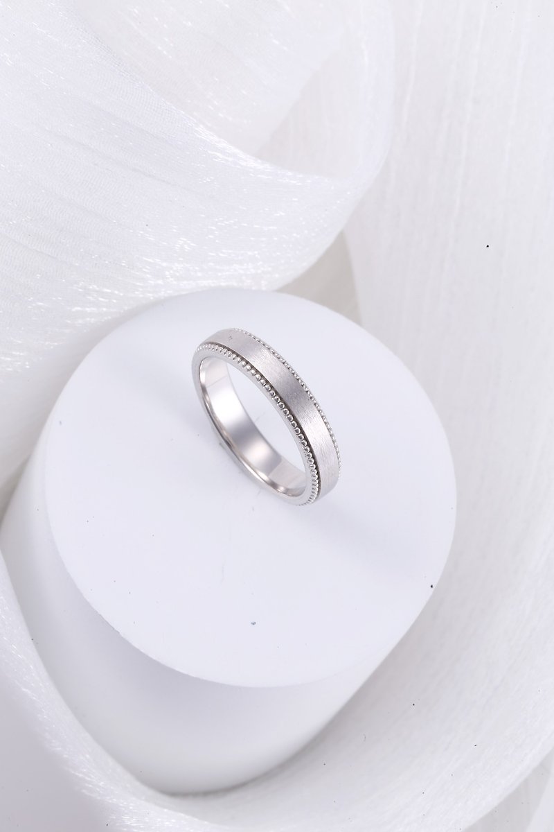 18K白金 情定终生 结婚戒指 - 对戒 - 贵金属 银色