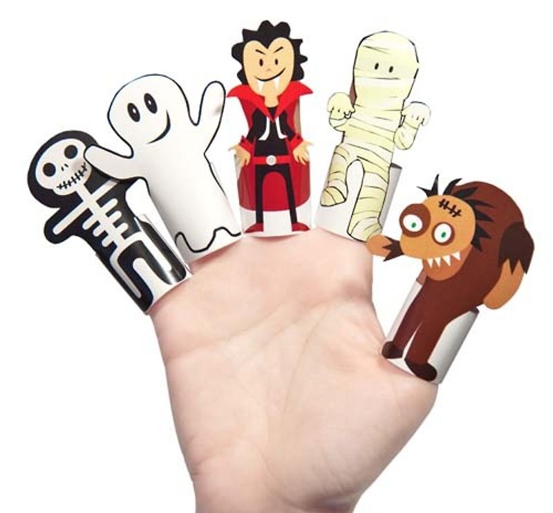 【pukaca手作益智玩具】手指玩偶系列 - 小怪兽 - 玩具/玩偶 - 纸 多色