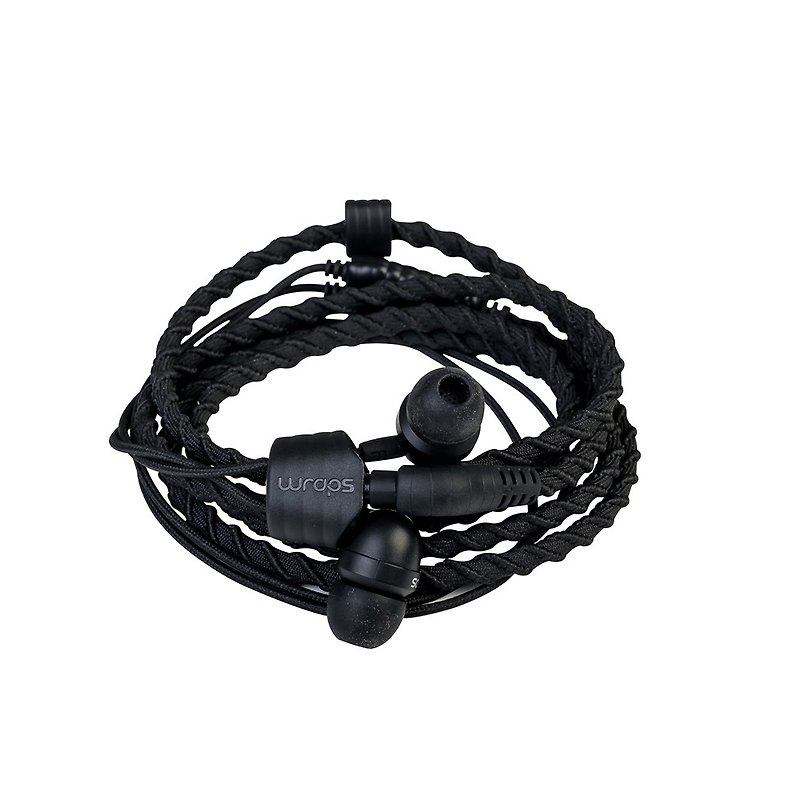 英国 Wraps【Talk】经典编织手环耳机 - 通话式 黑 - 耳机 - 聚酯纤维 黑色