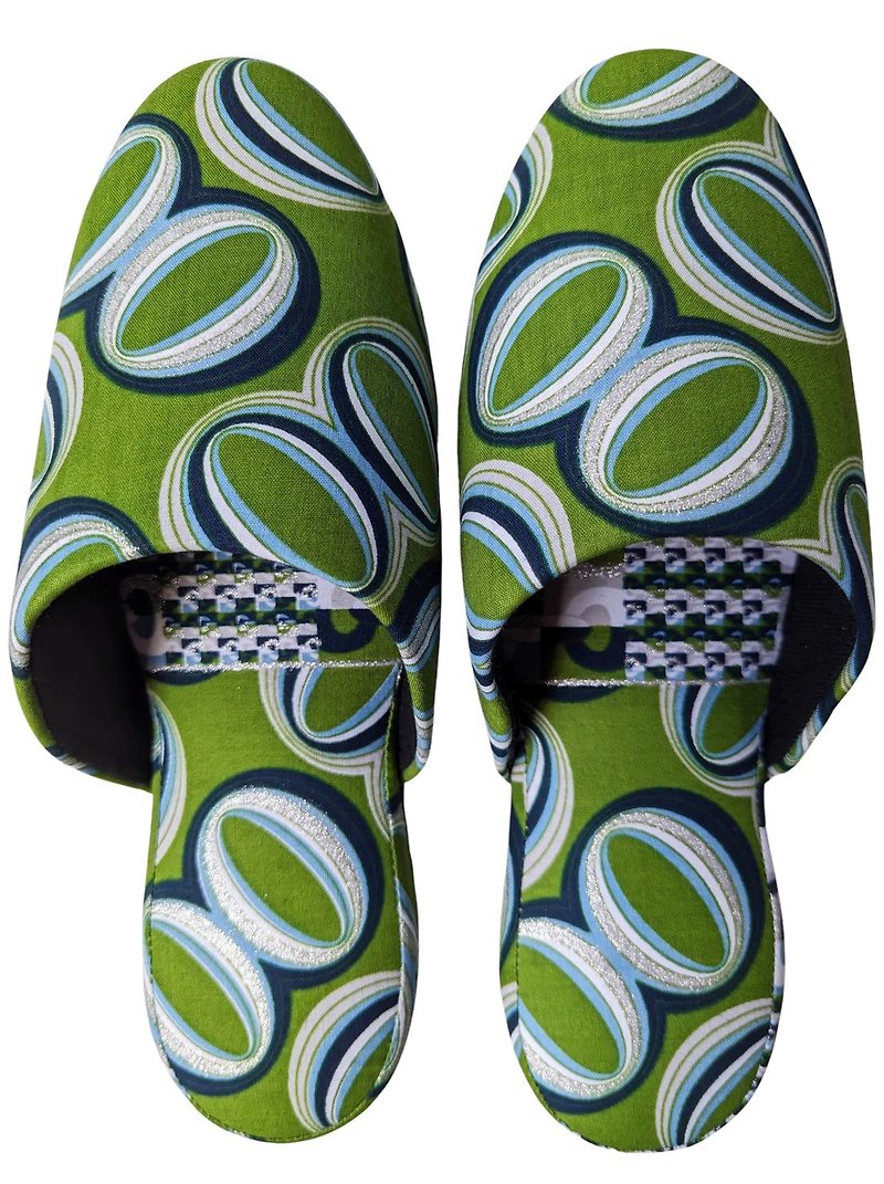 【BATIK】スリッパ MD-242 / L (25.5〜27cm) - 室内拖鞋 - 棉．麻 绿色