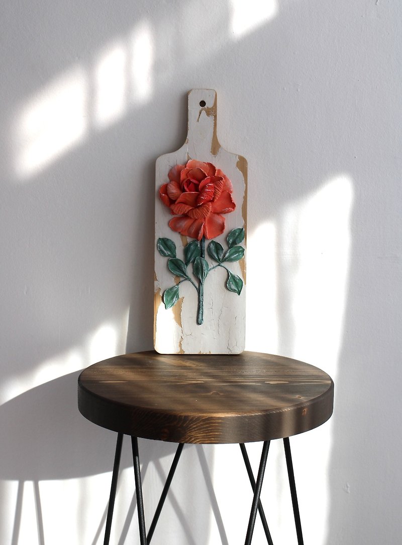 Kitchen decor with decorative plaster rose, sculptural painting. - 墙贴/壁贴 - 其他材质 