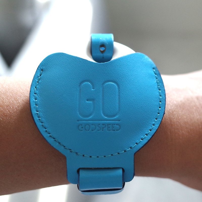 GOstrap-天空蓝-GOGORO钥匙皮革手环 - 钥匙链/钥匙包 - 真皮 蓝色