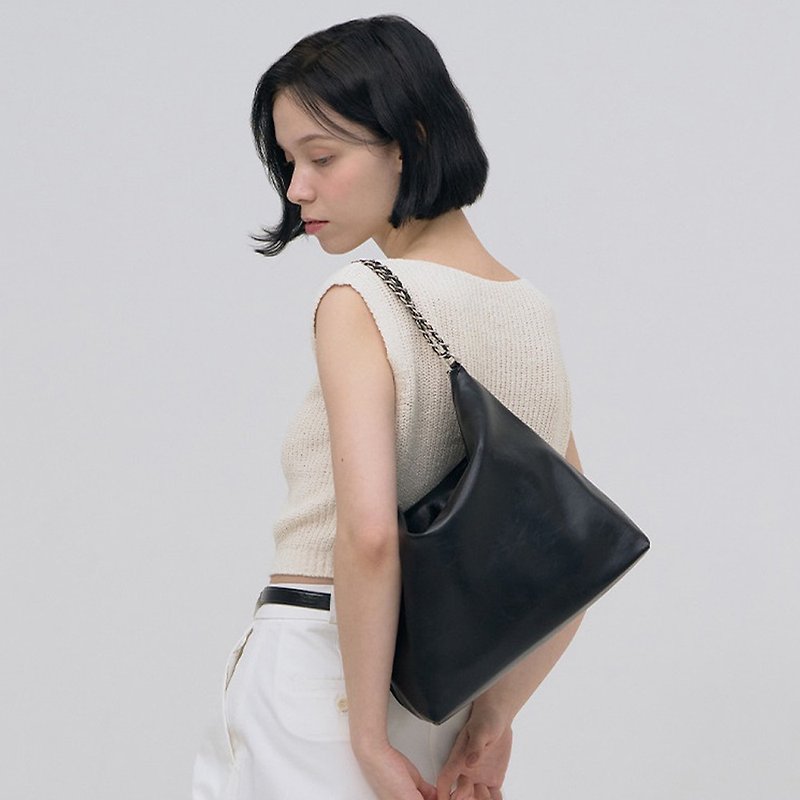 Bag to Basics 韓國製 鏈條流浪包包 Chain Hobo Bag - 侧背包/斜挎包 - 环保材料 