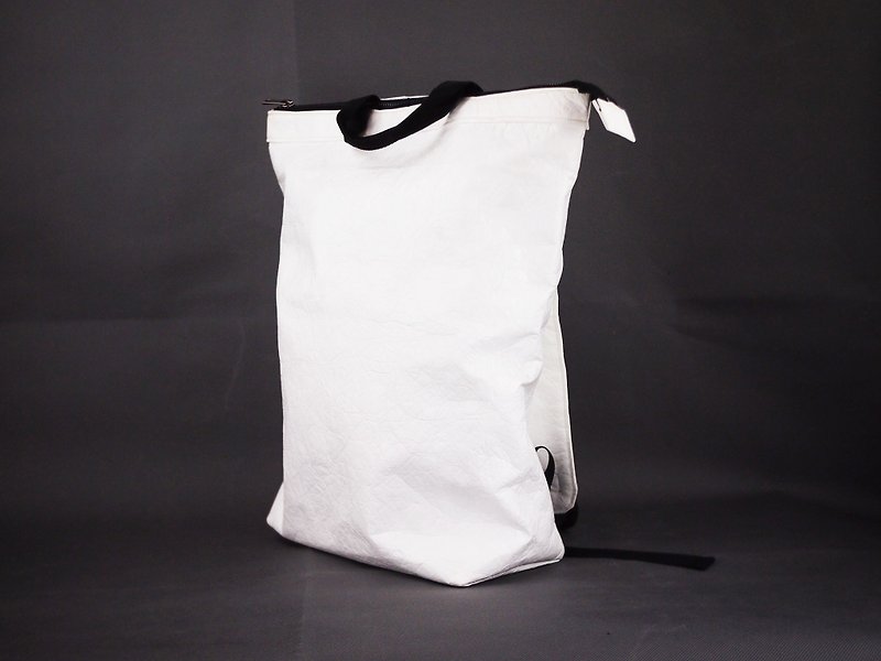 Paralife x 6dots自由拼色型格白色Tyvek 两用背包 书包 - 后背包/双肩包 - 其他材质 白色