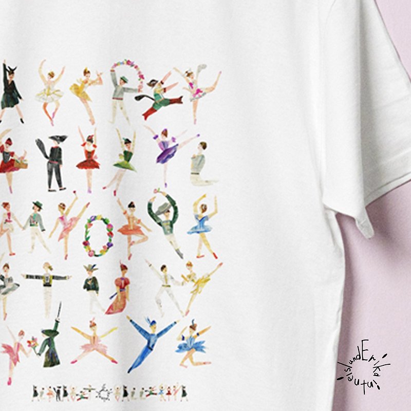 【眠れる森の美女より】 バレリーナ-Tシャツ - Ballerina - 名前入可 - 女装 T 恤 - 棉．麻 多色