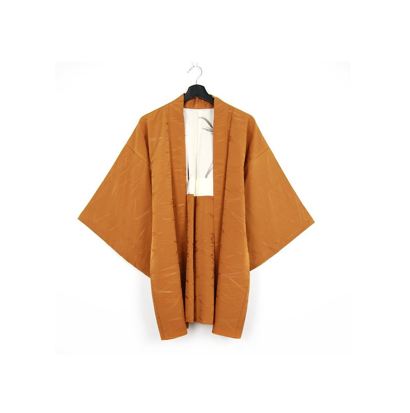 Back to Green-日本带回羽织 饴色 /vintage kimono - 女装休闲/机能外套 - 丝．绢 