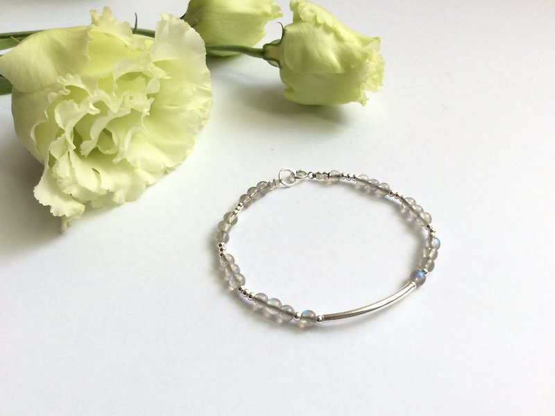 Ops Labradorite bracelet -蓝光拉长石/silver - 手链/手环 - 宝石 银色