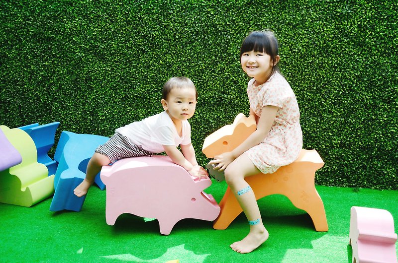 生态大型动物 - 台湾野猪(耐重100KG) - 儿童家具 - 其他材质 粉红色