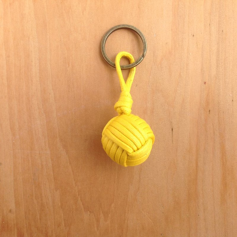 Monkey fistknot - 水手钥匙圈-铭黄色 - 钥匙链/钥匙包 - 其他材质 黄色
