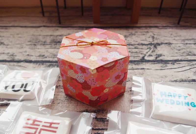 【和风婚礼小物】樱花六角小盒(内含2入棉花糖) - 零食/点心 - 新鲜食材 