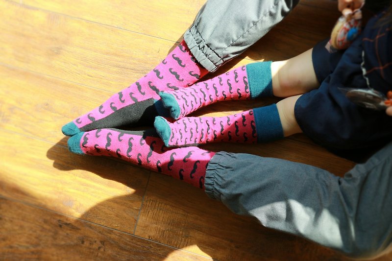 英伦风童袜 - Hunting 幽默胡子袜子 - 流行童趣 - 其他 - 棉．麻 紫色