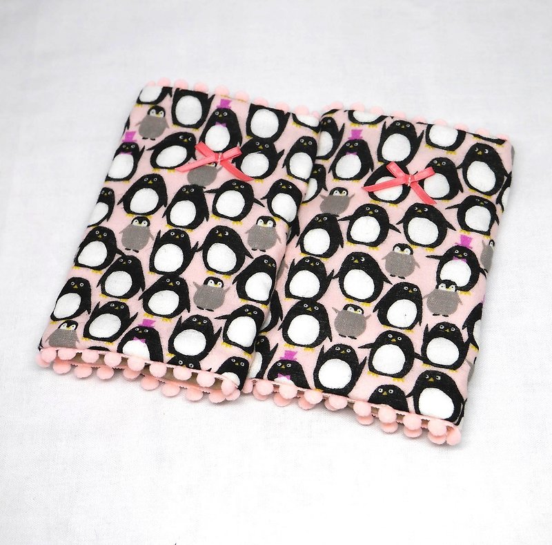Japanese Handmade 8-layer-gauze droop sucking pads - 围嘴/口水巾 - 棉．麻 粉红色