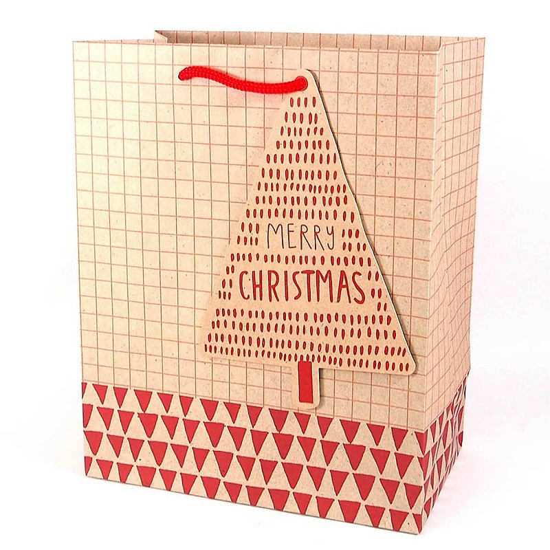 牛皮色圣诞树 耶诞礼物袋【Hallmark-礼物袋/纸袋 圣诞节系列】 - 包装材料 - 纸 卡其色